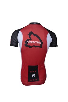 Fortissima Wielershirt  - Heren - Drenthe - Zwart/Rood